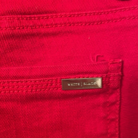 White House Black Market red slim ankle jeans size 12 - Picture 6 of 9